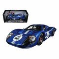 Shelby Collectibles 1967 Ford GT MK IV No.4 Blue LeMans 24 Hours L.Ruby D.Hulme 1-18 Diecast Model Car SC426